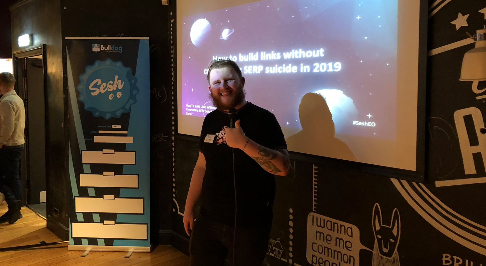Buzz Carter talking at SeshEO