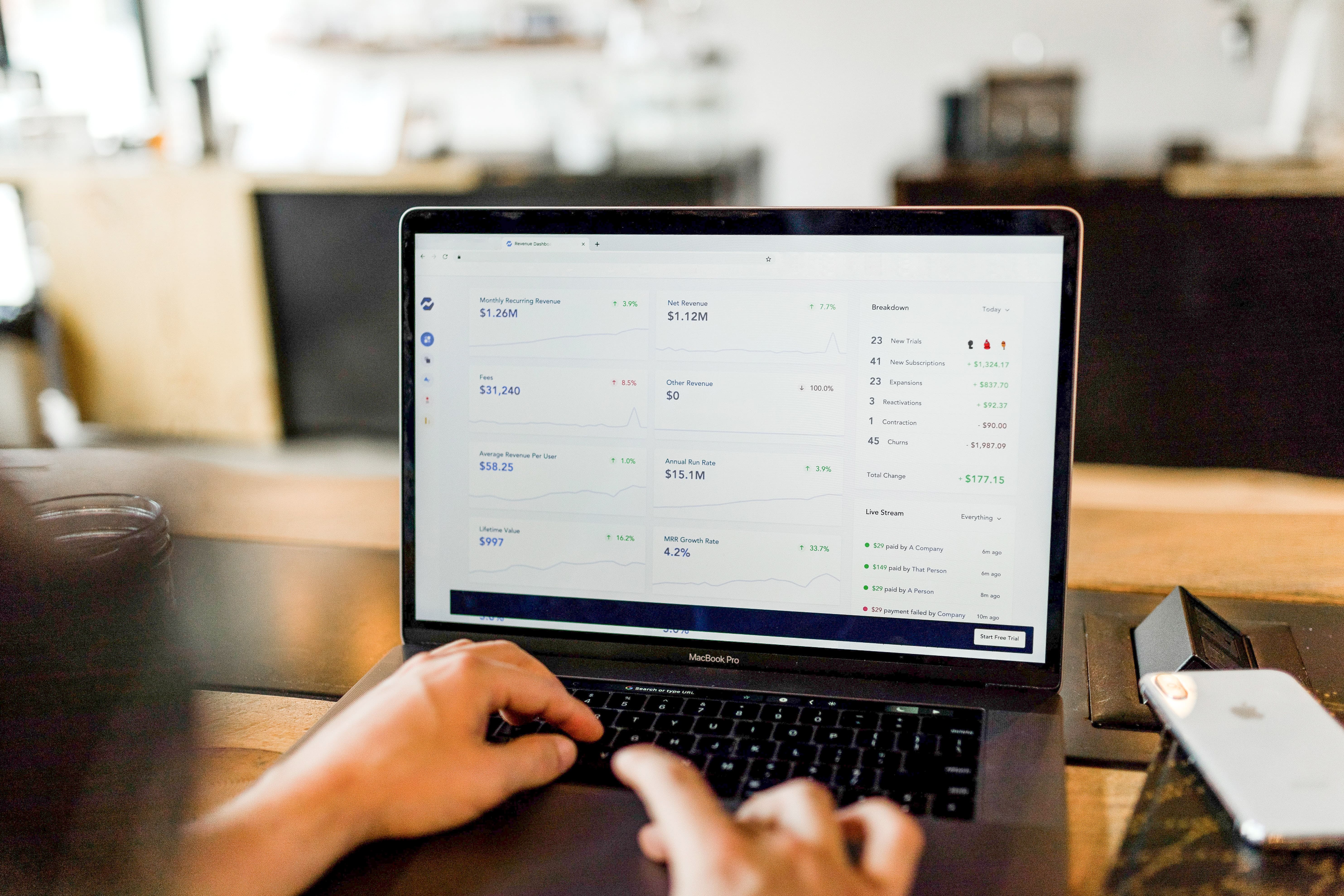 analytics on laptop